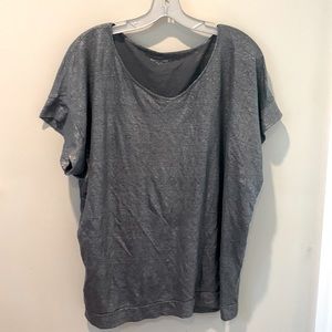 Eileen Fisher top slight shimmer gray